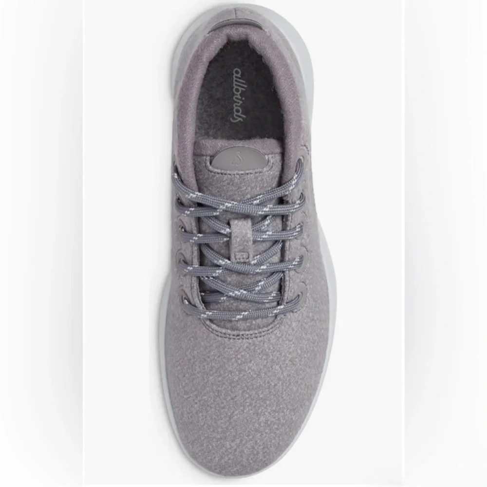 Allbirds women’s Wool Runner-Up Mizzle Light Gray high top shoes NIB - Picture 4 of 11